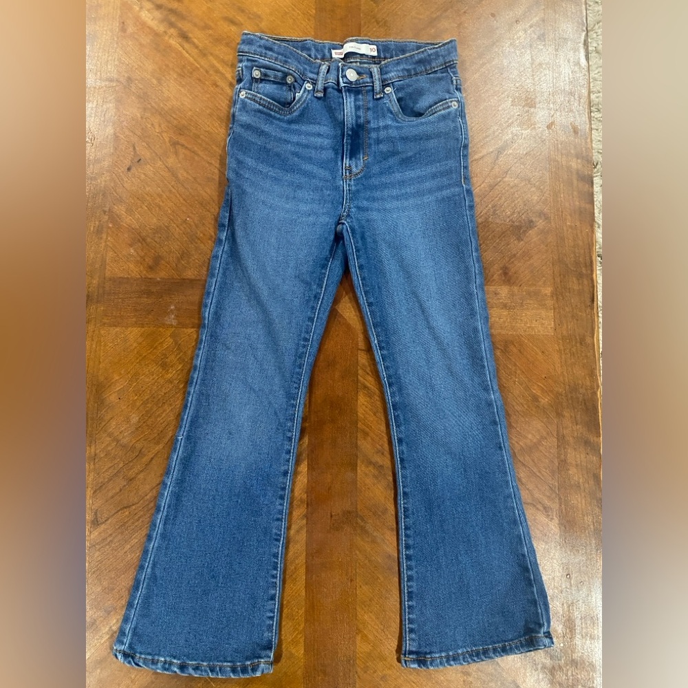 Levi's 726 Flare Blue Jeans Classic Denim Girls sz 10